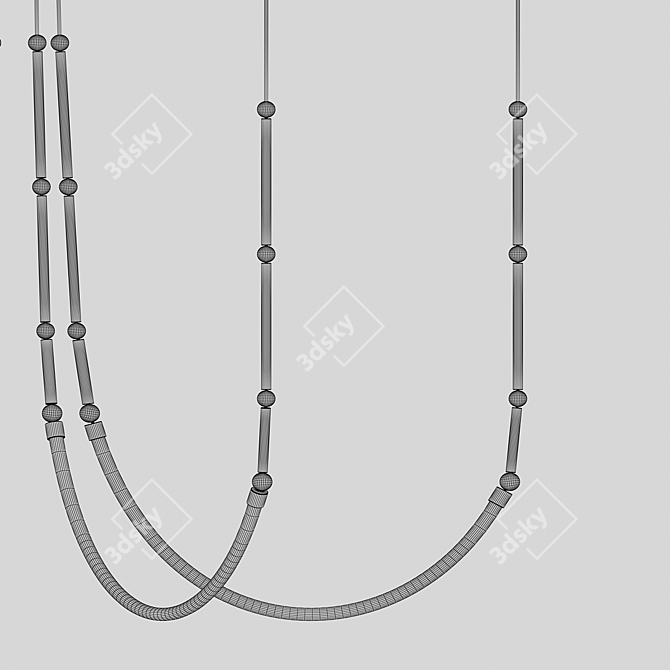 Bofor Bronze Pendant Chandelier 160cm 3D model image 2