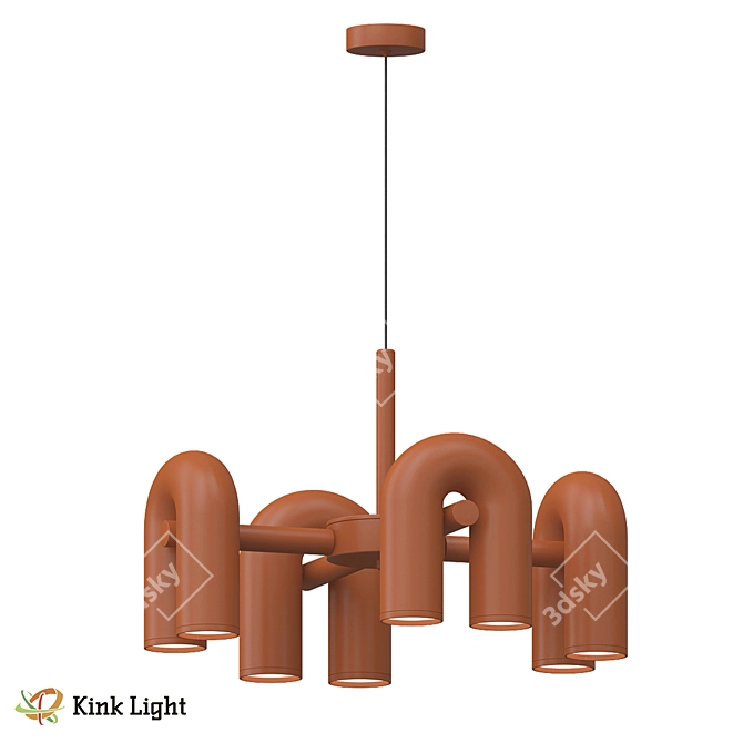 Kanti Loft Hanging Chandelier Set 3D model image 2