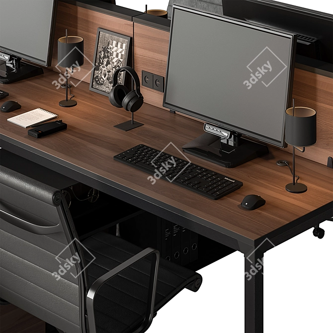 Office Furniture Set 572 3D model image 2