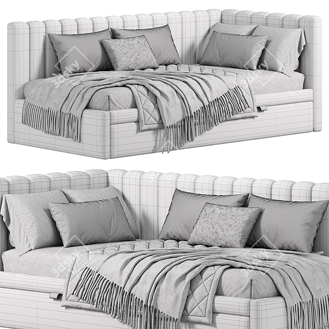 Natan Sofa Bed: Modern Elegance 3D model image 4