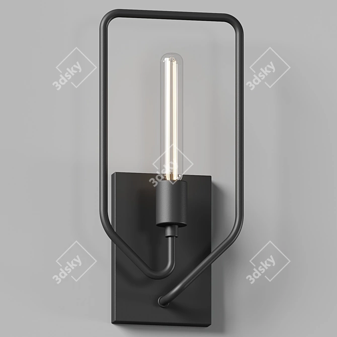 Sleek Paperclip-inspired Wall Sconce 3D model image 4