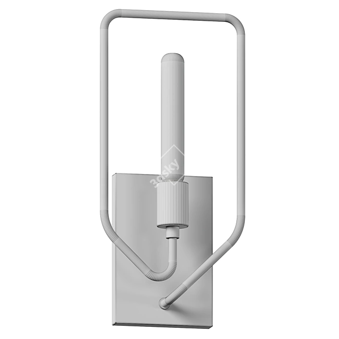 Sleek Paperclip-inspired Wall Sconce 3D model image 5