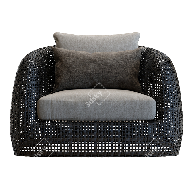 Gemini Outdoor Wicker Lounge Chair 3D model image 5