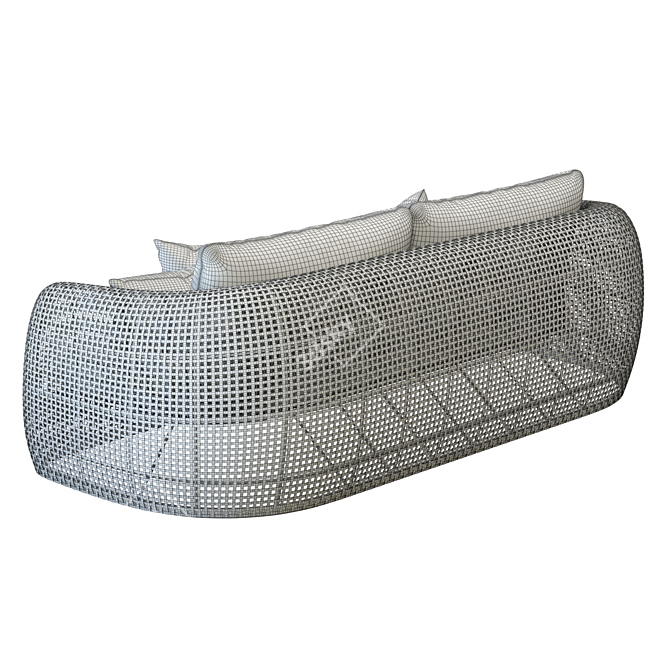 Gemini Wicker Outdoor Sofa 3D 3D model image 6