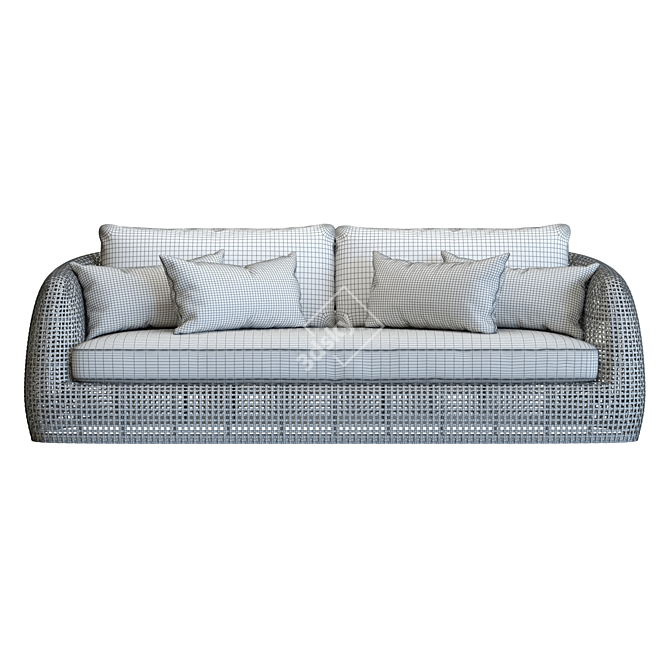 Gemini Wicker Outdoor Sofa 3D 3D model image 7