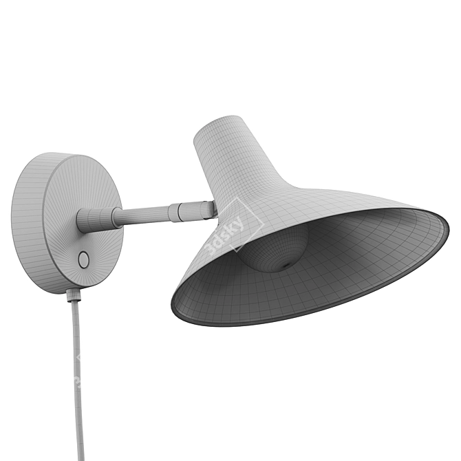 Modern Scandinavian Darci Short Sconce 3D model image 3