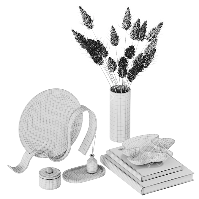 Dressing Table Decor Set 3D model image 5