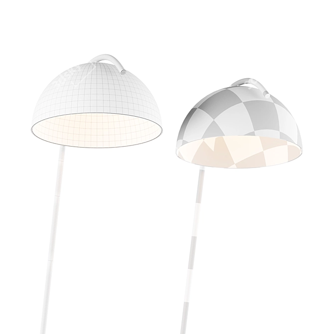 Sleek Modernistic Metal Floor Lamp 3D model image 3