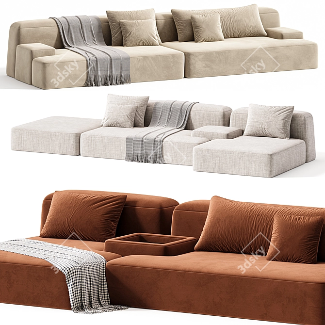 Modular Sofa Thassos 2015 3D model image 5