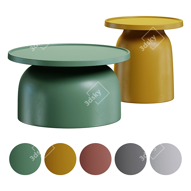 Scandi Round Coffee Table 2014 3D model image 2