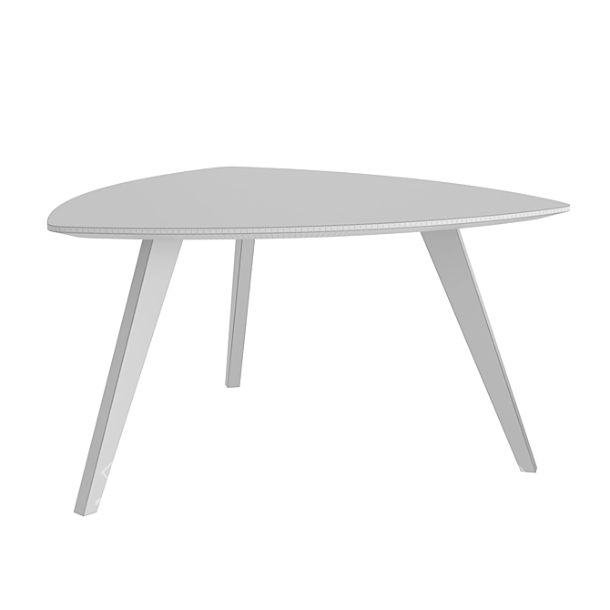 Scandi Style Oak Magazine Table 3D model image 3