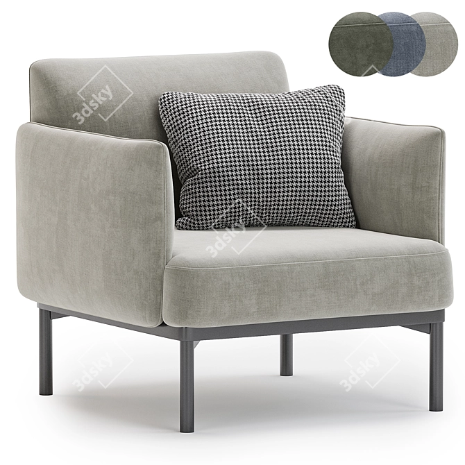 Contemporary Armchair: Penn by West Elm 3D model image 1