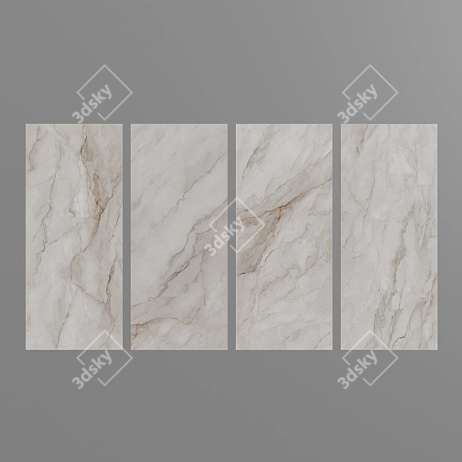 Ava Bianco Granite Slab 3D model image 3