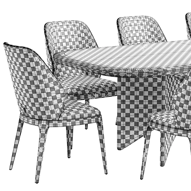 Emporio Blues Dining Set 3D model image 6