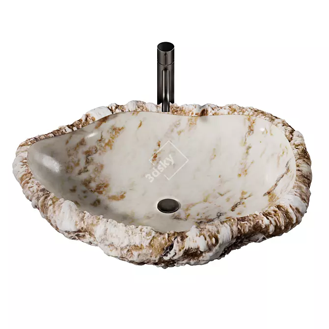 Natural Onyx Sink Model 3D model image 2