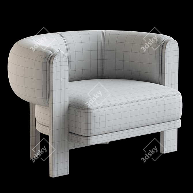 Elegant Vanderbilt Chair, 3Ds Max 3D model image 5