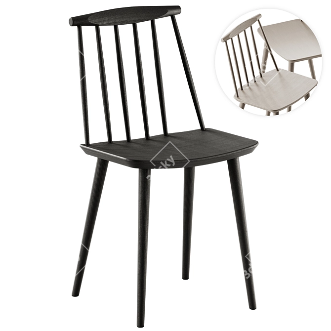 Modern Hay Chair J77 Furniture 3D model image 1