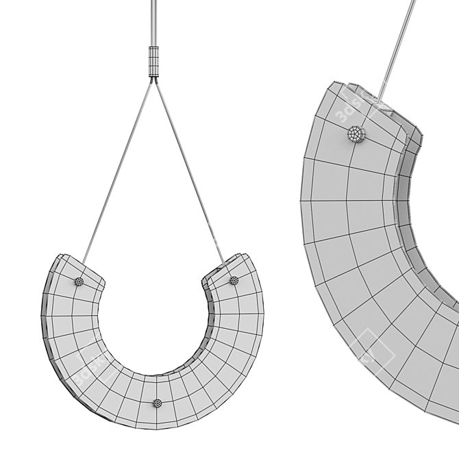 "Maya Maytoni Glass Pendant Light 3D model image 2