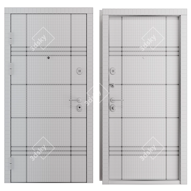 Gran (Fort) Metal Entry Door 3D model image 4