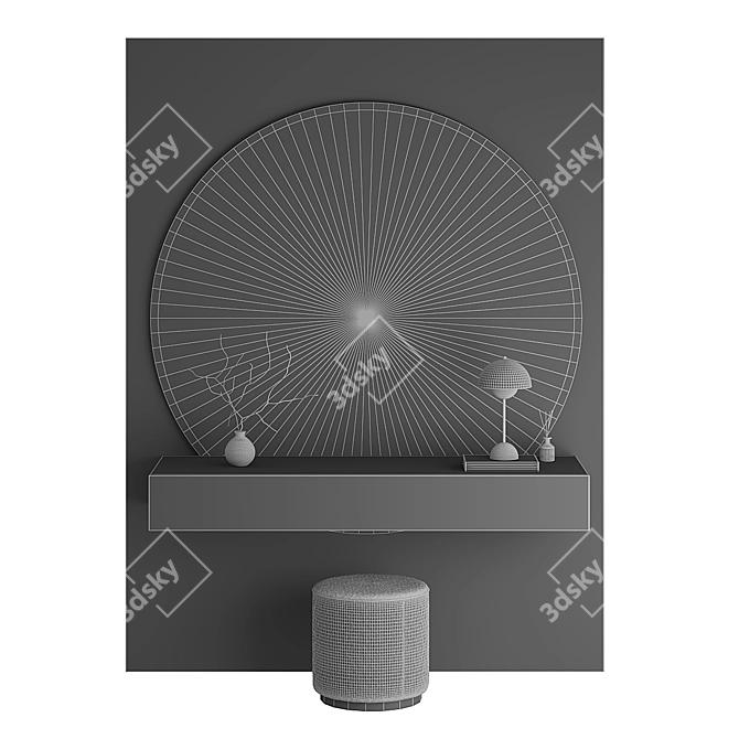 Customizable Hallway Furniture Set 3D model image 3