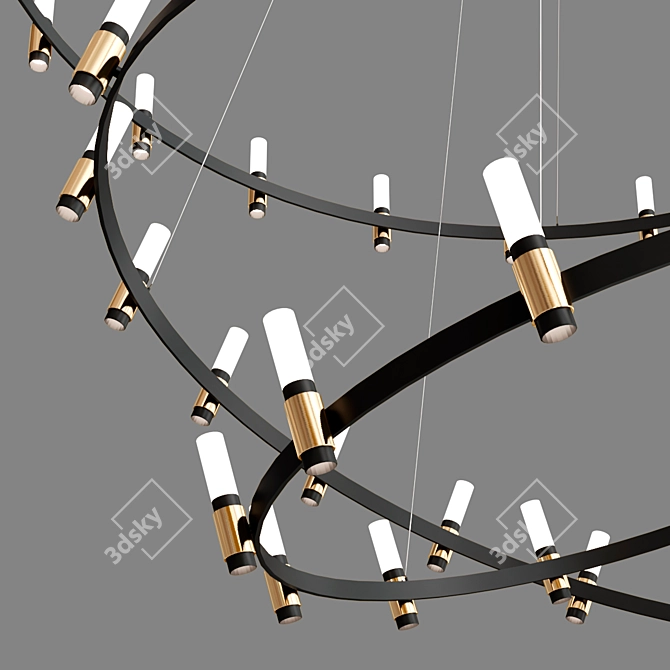 Elegant Albany Chandeliers by Eurofase 3D model image 2