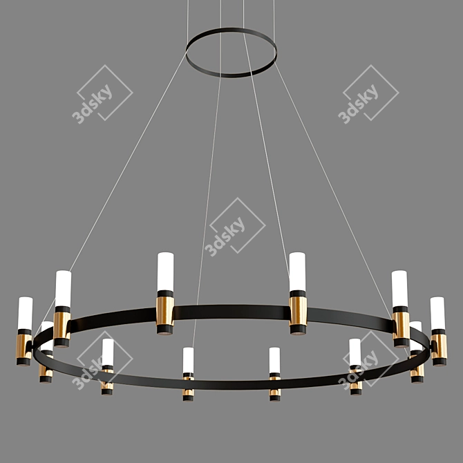 Elegant Albany Chandeliers by Eurofase 3D model image 6