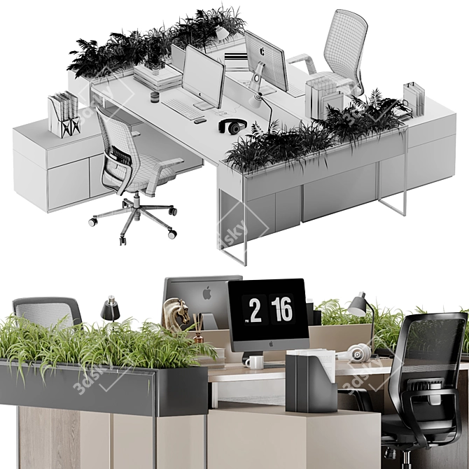 Corona Legacy Office Furniture Set 3D model image 5
