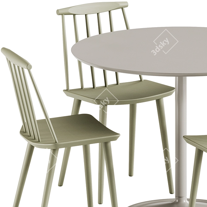 Sleek Scandinavian-Inspired Cafe Set 3D model image 4