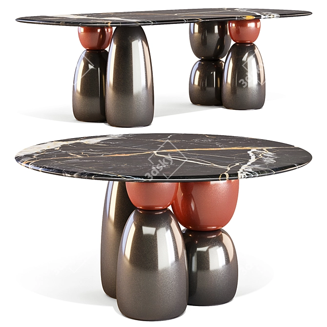 Oceanic Dunes Dining Ensemble 3D model image 3