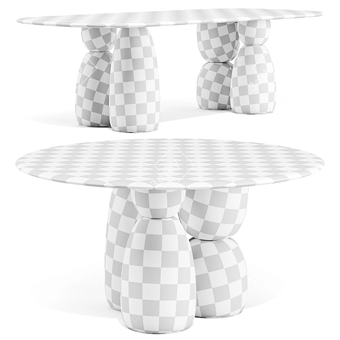 Oceanic Dunes Dining Ensemble 3D model image 4