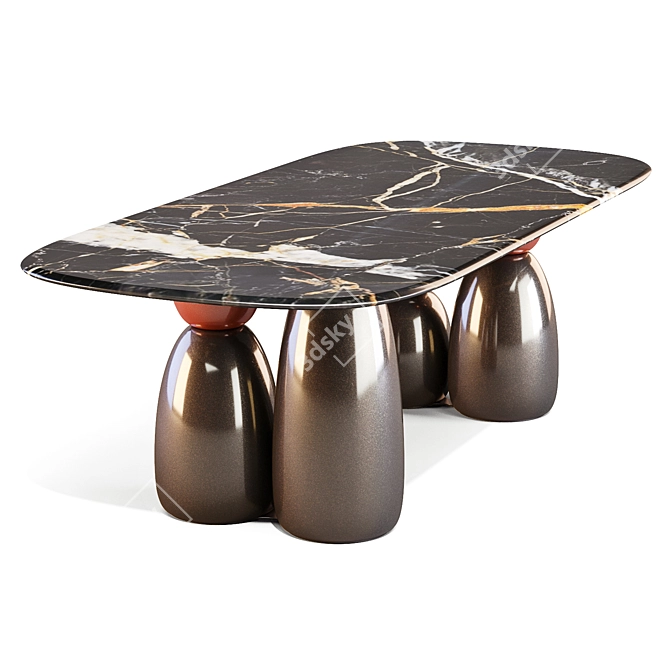Oceanic Dunes Dining Ensemble 3D model image 6