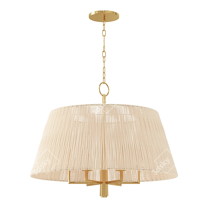 Riviera Modernism Pendant Light 3D model image 1