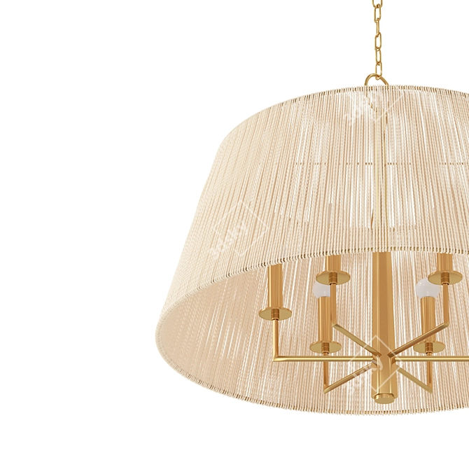 Riviera Modernism Pendant Light 3D model image 2