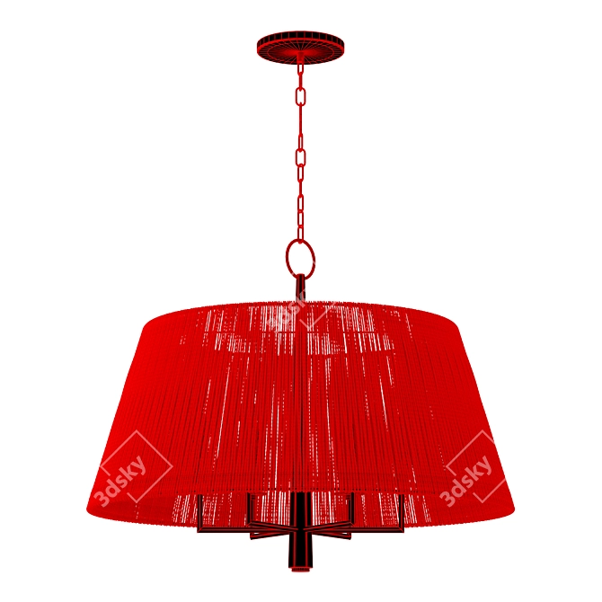 Riviera Modernism Pendant Light 3D model image 3