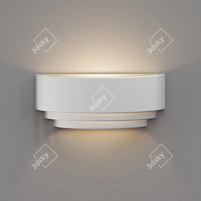 Sleek Lancio Oblong Sconce 3D model image 3