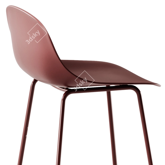 Muuto Fiber Bar Stool Set 3D model image 6