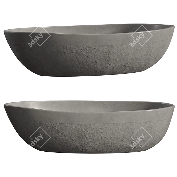 Modern Detachable Bath Tub Model 3D model image 1