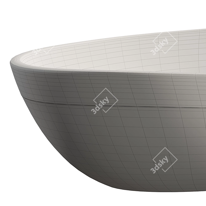 Modern Detachable Bath Tub Model 3D model image 4