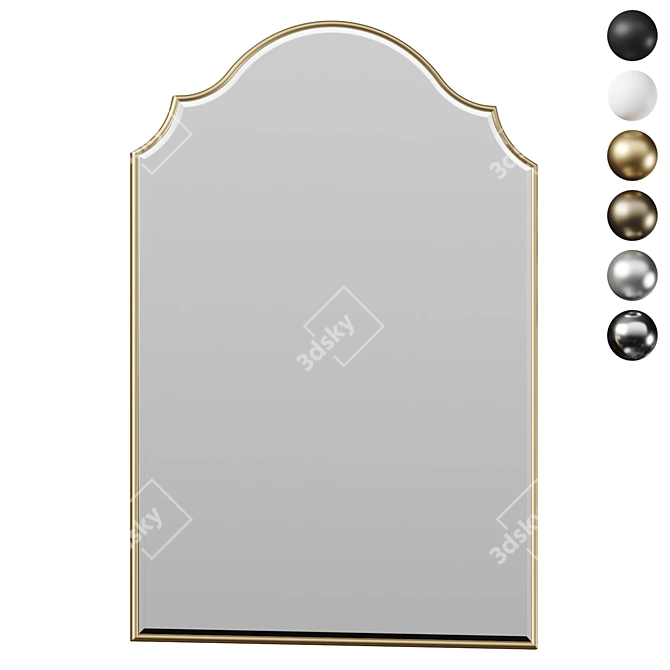 Modern Beveled Accent Mirror 3D model image 1