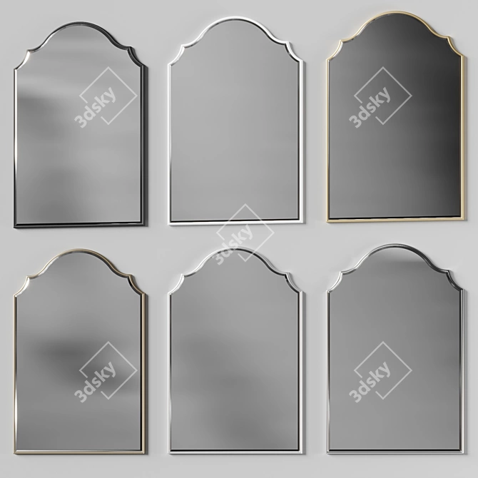 Modern Beveled Accent Mirror 3D model image 4