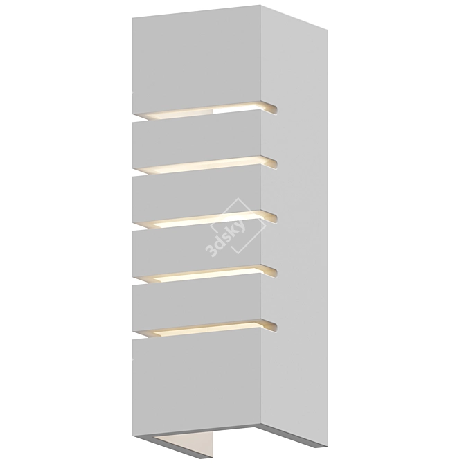 Modern Square Wall Sconce Light 3D model image 1