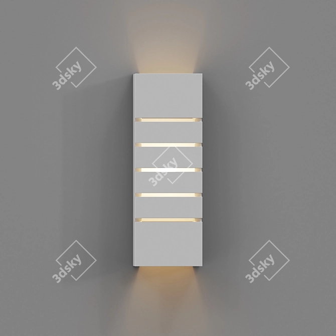 Modern Square Wall Sconce Light 3D model image 2