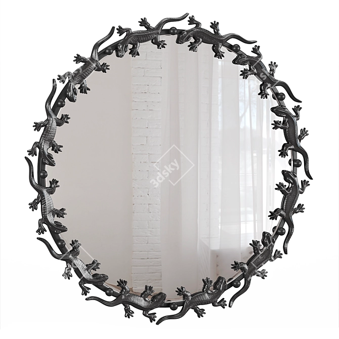 Runden Lizard Wall Mirror 3D model image 1