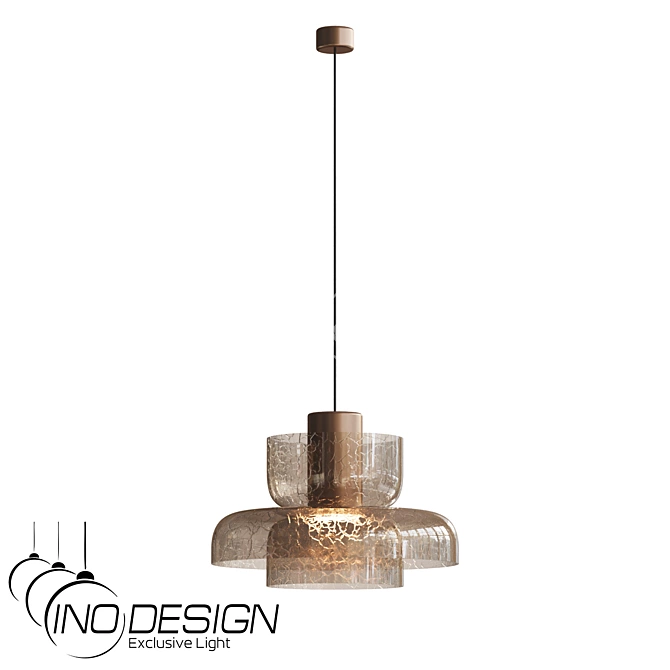 Inodesign Crispin Amber Pendant Light 3D model image 1