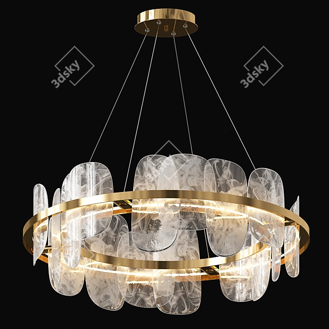 Sleek LED Pendant Lights 3D model image 6