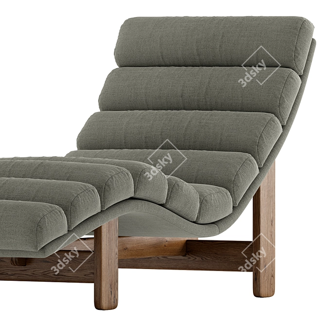 Elegant Upholstered Philippe Chaise Lounge 3D model image 17