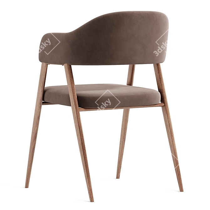 Modern Twin Chair in Gray 3D model image 5
