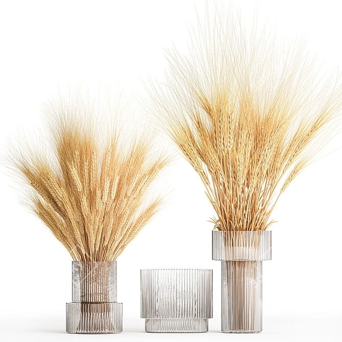 Summer Field Wheat Bouquet 3D model image 1