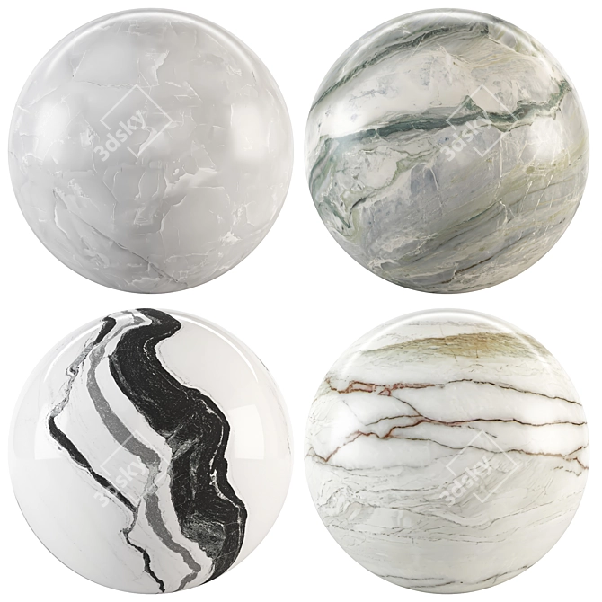 Luxury Marble Texture Collection 3D model image 1