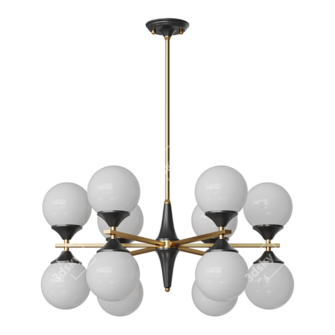 Elegant Zimma Chandelier 700mm Height 3D model image 1